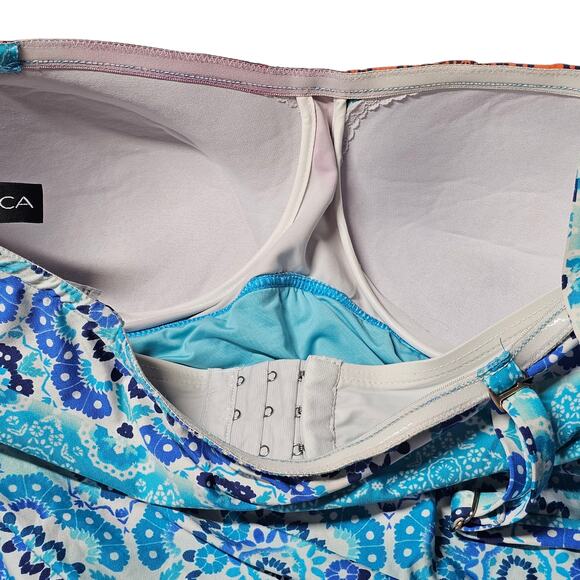 La Blanca All in the Mix Built-in Bra Underwire Tankini Top Size 36D - Picture 9 of 12